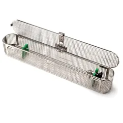 Speciale roestvrijstalen korf voor endoscopen Speciale roestvrijstalen korf voor endoscopen | 290 x 70 x 60 mm (L/W/H)